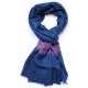 PATTY BLUE, real pashmina 100% cashmere with handmade embroideries