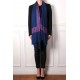 PATTY BLUE, real pashmina 100% cashmere with handmade embroideries