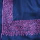 PATTY BLUE, real pashmina 100% cashmere with handmade embroideries