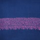 PATTY BLAUW, echte Pashmina stola 100% handgeborduurd cashmere