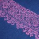 PATTY BLUE, real pashmina 100% cashmere with handmade embroideries