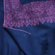 PATTY BLAUW, echte Pashmina stola 100% handgeborduurd cashmere