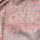JULIA BEIGE, real pashmina 100% cashmere with handmade embroideries