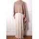 JULIA BEIGE, real pashmina 100% cashmere with handmade embroideries