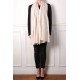 BIANCA CRÈME, étole véritable Pashmina 100% cachemire brodé main