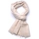 BIANCA CREAM, real pashmina 100% cashmere with handmade embroideries