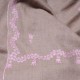 ARIEL BEIGE, étole véritable pashmina 100% cachemire brodé main