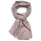 ARIEL BEIGE, étole véritable pashmina 100% cachemire brodé main