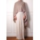 ARIEL BEIGE, étole véritable pashmina 100% cachemire brodé main