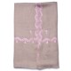 ARIEL BEIGE, étole véritable pashmina 100% cachemire brodé main