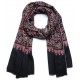 ELISA BLACK, Real embroidered pashmina shawl 100% cashmere