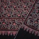 ELISA ZWART, 100% cashmere pashmina sjaal, met de hand geborduurd