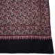 ELISA ZWART, 100% cashmere pashmina sjaal, met de hand geborduurd