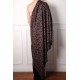 ELISA NOIR, châle véritable pashmina 100% cachemire brodé main