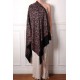 ELISA NERO, scialle vera Pashmina 100% cashmere ricamata a mano
