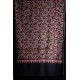 ELISA NOIR, châle véritable pashmina 100% cachemire brodé main