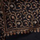 JANE NERO, scialle vera Pashmina 100% cashmere ricamata a mano