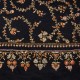 JANE NERO, scialle vera Pashmina 100% cashmere ricamata a mano