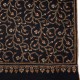 JANE NERO, scialle vera Pashmina 100% cashmere ricamata a mano