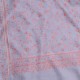 JANET GRIGIO, scialle vera Pashmina 100% cashmere ricamata a mano