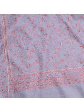 JANET STORM, handgeborduurde 100% cashmere pashmina sjaal