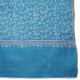 JANET BLAUW, 100% cashmere pashmina sjaal, met de hand geborduurd
