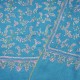 JANET BLAUW, 100% cashmere pashmina sjaal, met de hand geborduurd