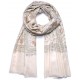 SOFIA CREME, echte handbestickte Pashmina-Schal 100% Kaschmir