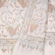 SOFIA CREME, echte handbestickte Pashmina-Schal 100% Kaschmir