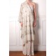 SOFIA CREME, echte handbestickte Pashmina-Schal 100% Kaschmir