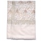SOFIA CREME, echte handbestickte Pashmina-Schal 100% Kaschmir