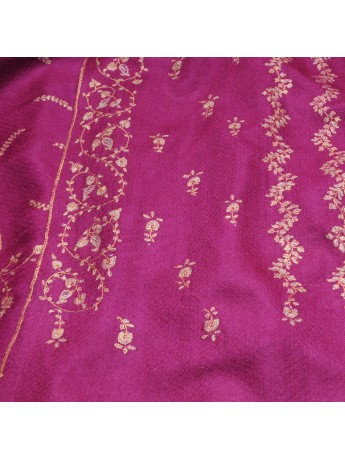 ASHLEY ROZE, handgeborduurde 100% kasjmier pashmina sjaal