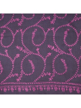 JULIA GRAU, echte handbestickte Pashmina-Stola 100% Kaschmir