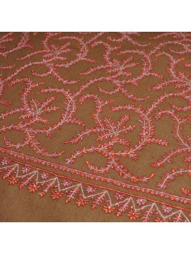 JULIA OLIVE, hand-embroidered 100% cashmere pashmina stole