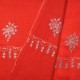 ALMA RED, real pashmina 100% cashmere with handmade embroideries