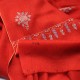 ALMA RED, real pashmina 100% cashmere with handmade embroideries