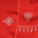 ALMA RODE, 100% cashmere handgeborduurde pashmina stola