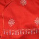 ALMA RED, real pashmina 100% cashmere with handmade embroideries