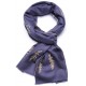 ALMA GREY, hand-embroidered 100% cashmere pashmina stole