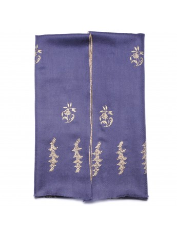 ALMA GRIJS, handgeborduurde 100% kasjmier pashmina stola