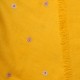 LANA ZAFFERANO, scialle vera Pashmina 100% cashmere ricamata a mano