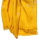 LANA SAFFRON, Real embroidered pashmina shawl 100% cashmere