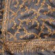 JANET CUIVRE, châle véritable pashmina 100% cachemire brodé main