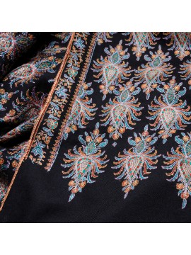 CARLA ZWART, handgeborduurde 100% kasjmier pashmina sjaal