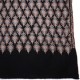 CARLA NOIR, châle véritable pashmina 100% cachemire brodé main