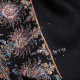 CARLA NOIR, châle véritable pashmina 100% cachemire brodé main
