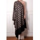 CARLA BLACK, hand-embroidered 100% cashmere pashmina shawl
