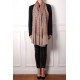 JULIA NATUREL, étole véritable pashmina 100% cachemire brodé main