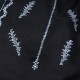 TELMA NOIR, hand-embroidered 100% cashmere pashmina stole