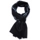 TELMA NOIR, hand-embroidered 100% cashmere pashmina stole